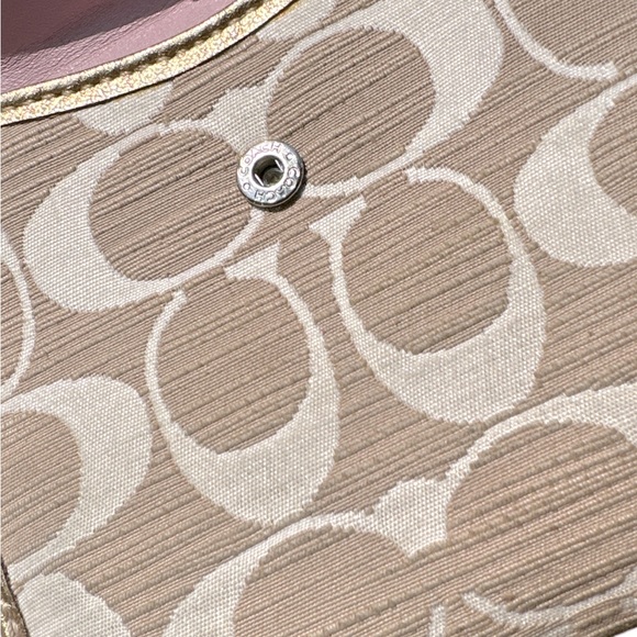 EUC Gold Shimmery Coach Wallet - Picture 7 of 11